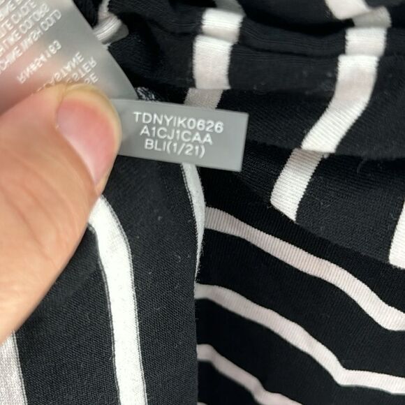 Tommy Hilfiger Boat Neck Twist Front Strip Dress- Black/White- Size M- NWT - Picture 7 of 7